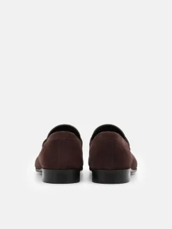 Suede Penny Loafers - Dark Brown