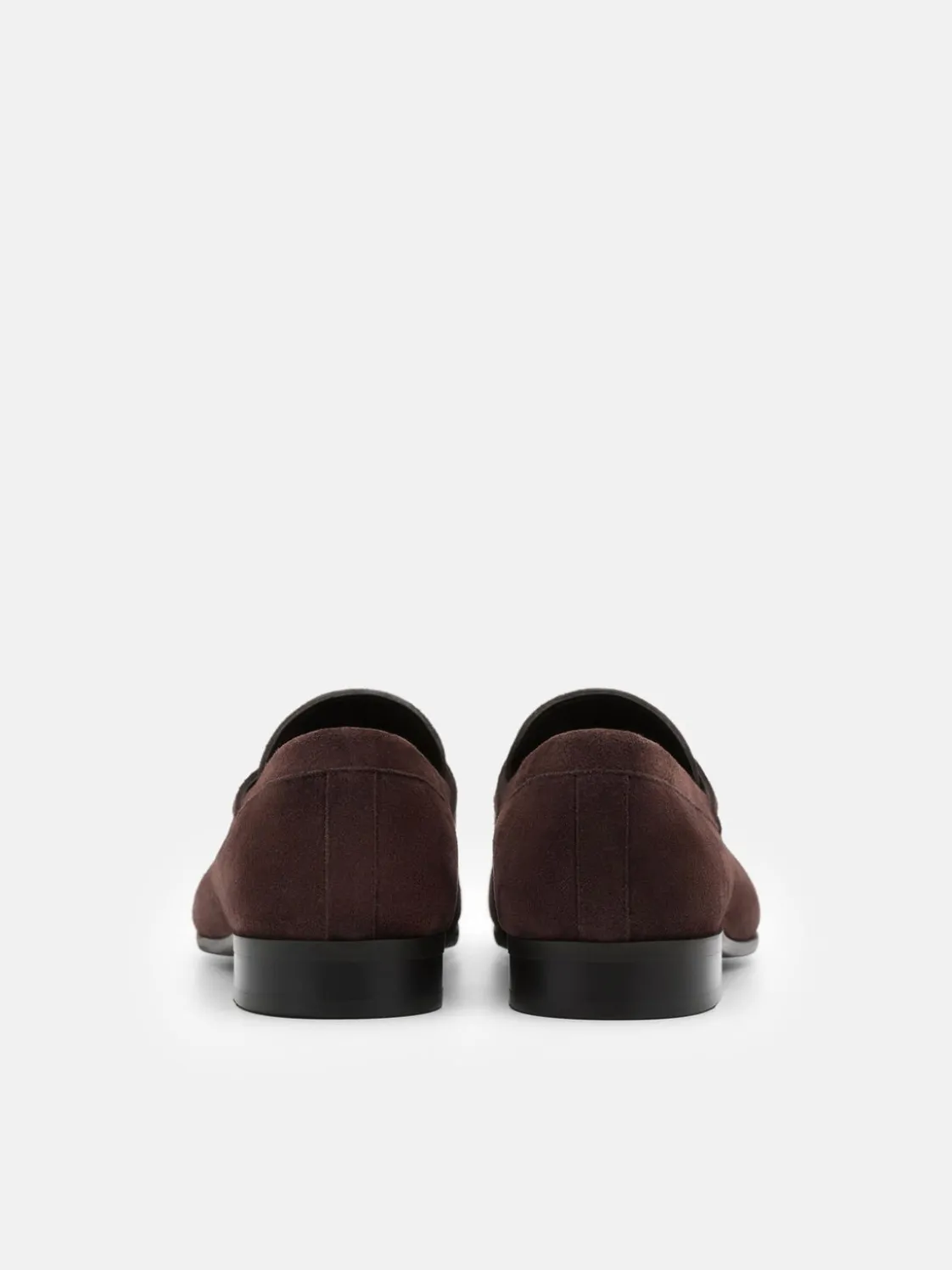 Suede Penny Loafers - Dark Brown
