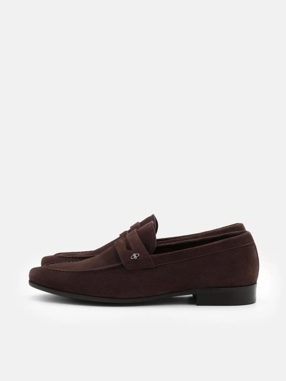 Suede Penny Loafers - Dark Brown