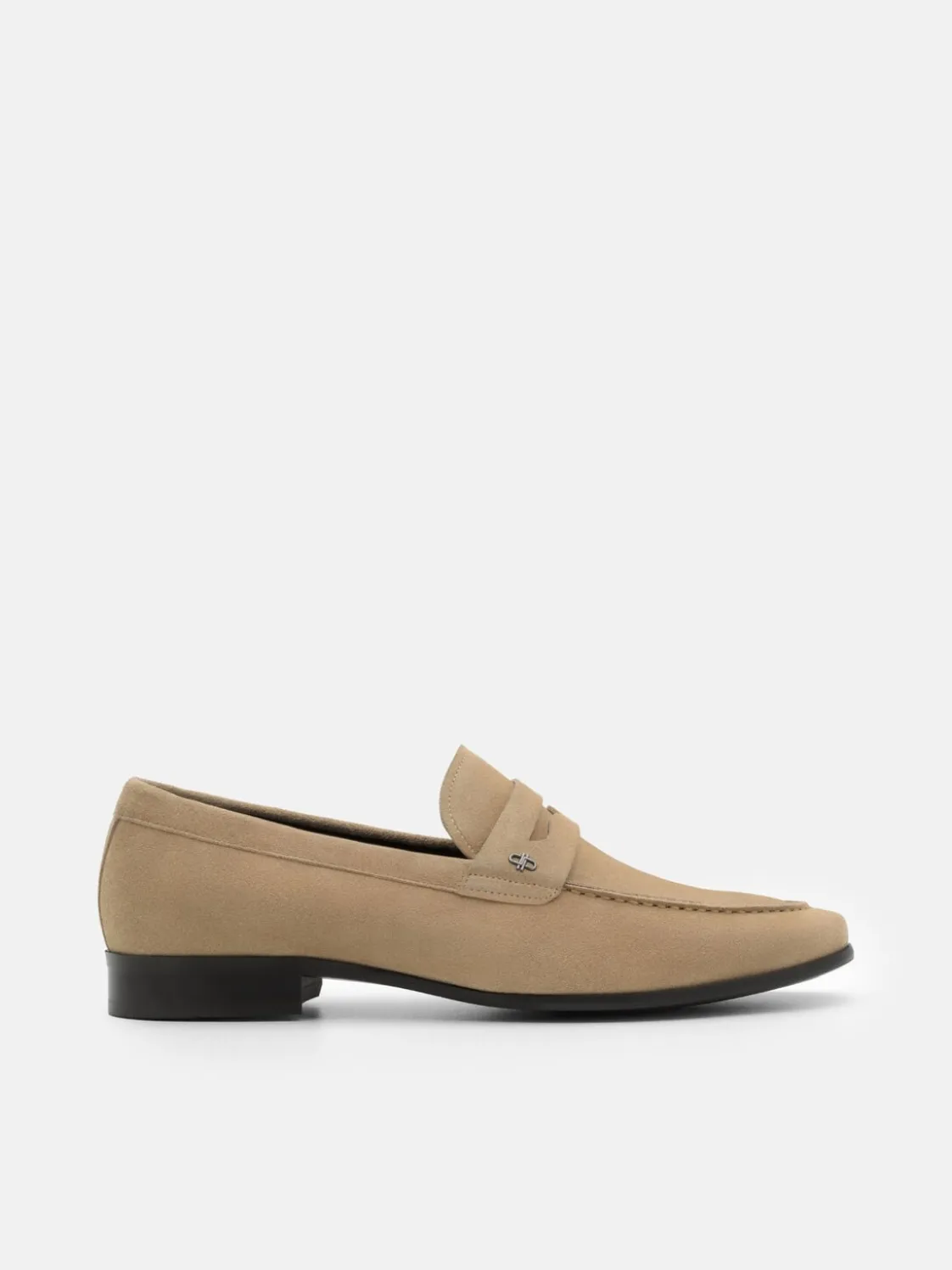 Suede Penny Loafers - Sand