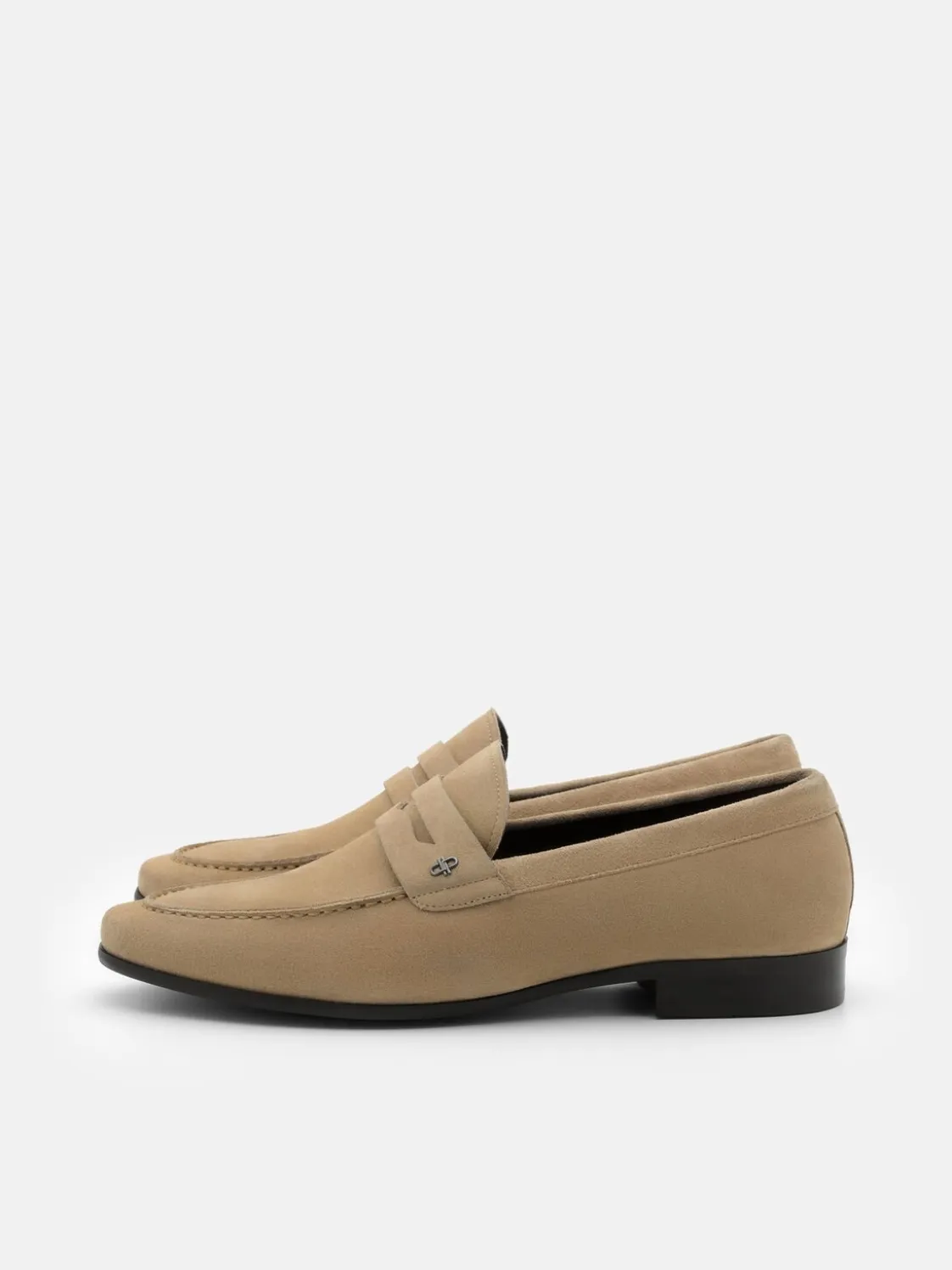 Suede Penny Loafers - Sand