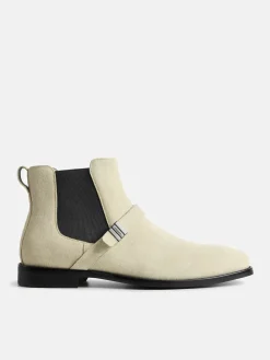 Suede Strapped Boots - Sand