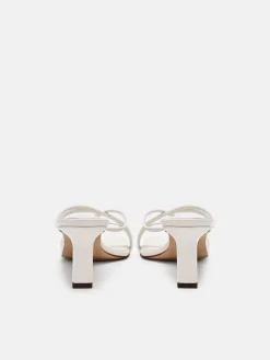 Sydney Leather Heel Sandals - Chalk