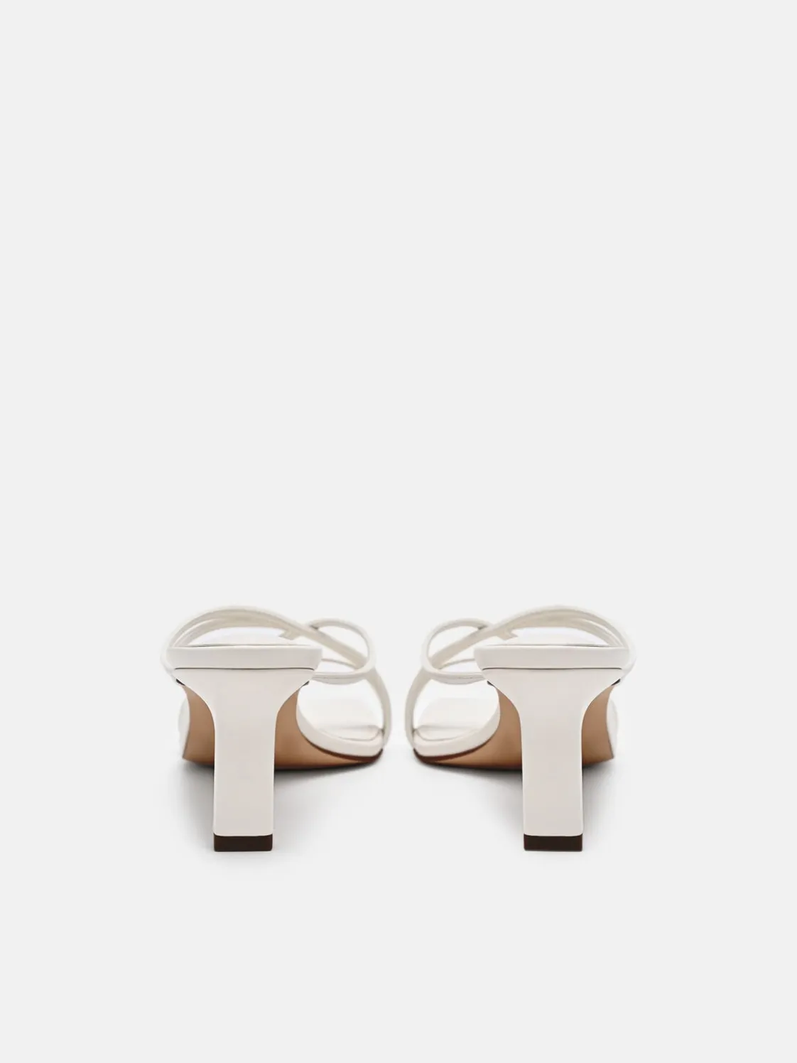 Sydney Leather Heel Sandals - Chalk