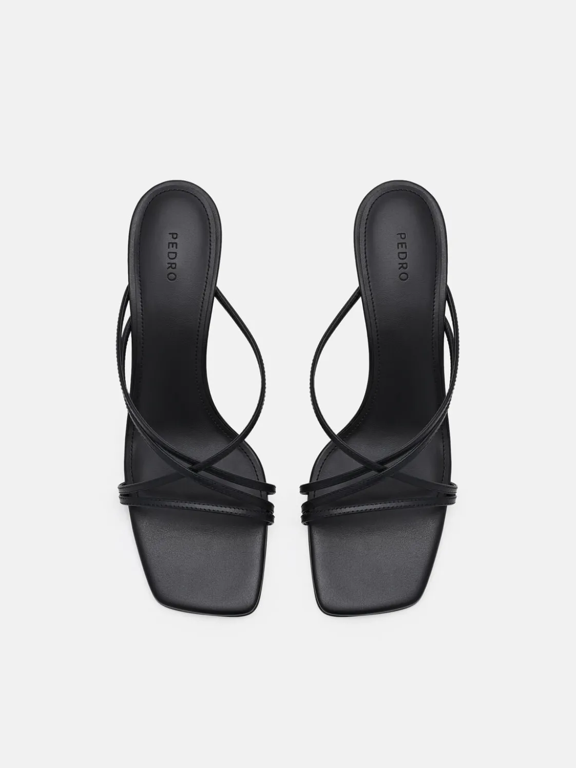 Sydney Leather Heel Sandals - Black
