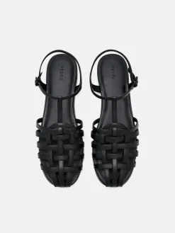 Talia Caged Sandals - Black