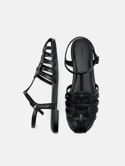 Talia Caged Sandals - Black