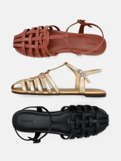 Talia Caged Sandals - Black