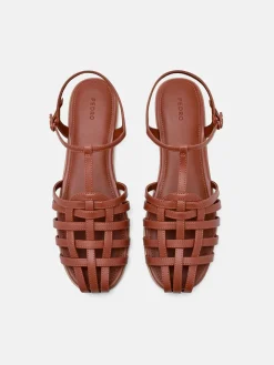 Talia Caged Sandals - Brick