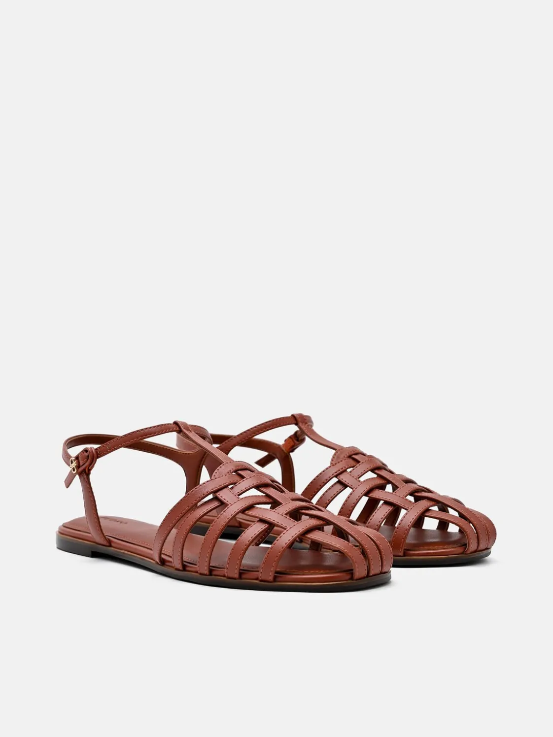 Talia Caged Sandals - Brick