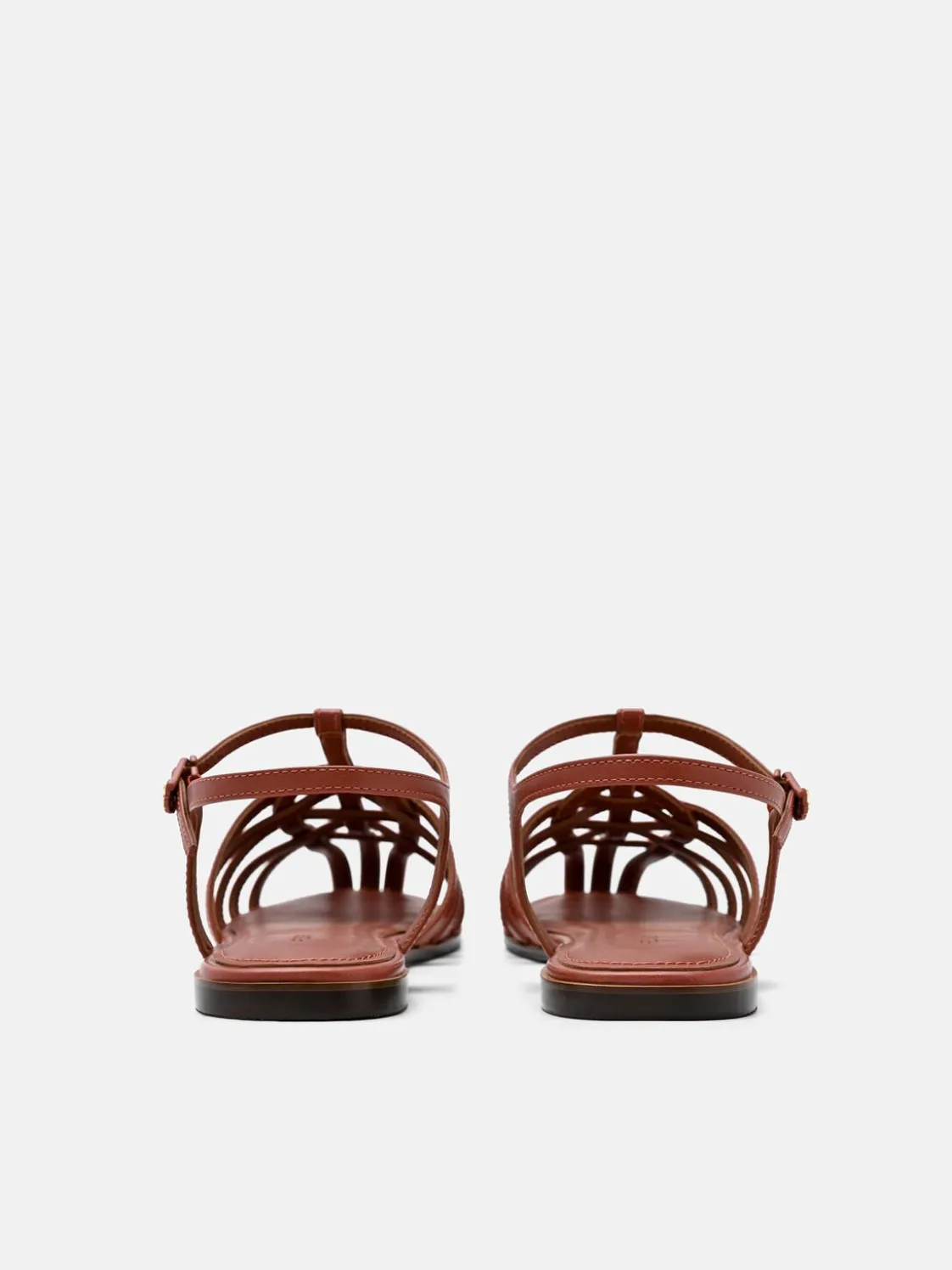 Talia Caged Sandals - Brick