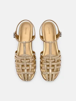 Talia Caged Sandals - Gold