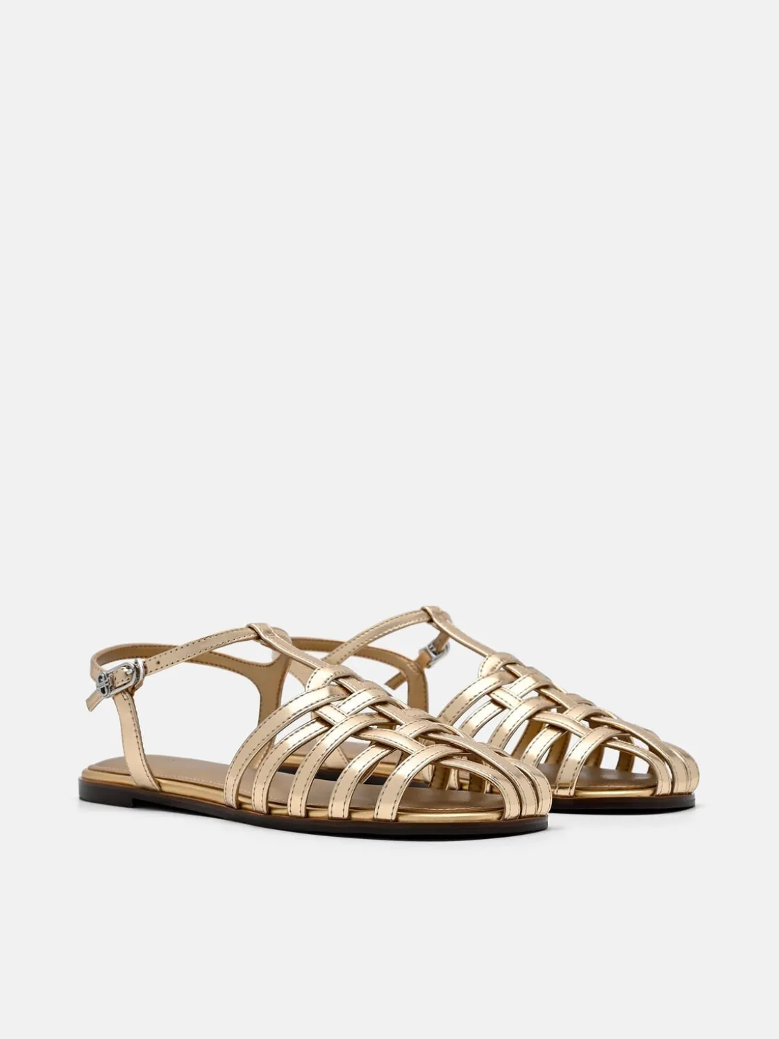 Talia Caged Sandals - Gold