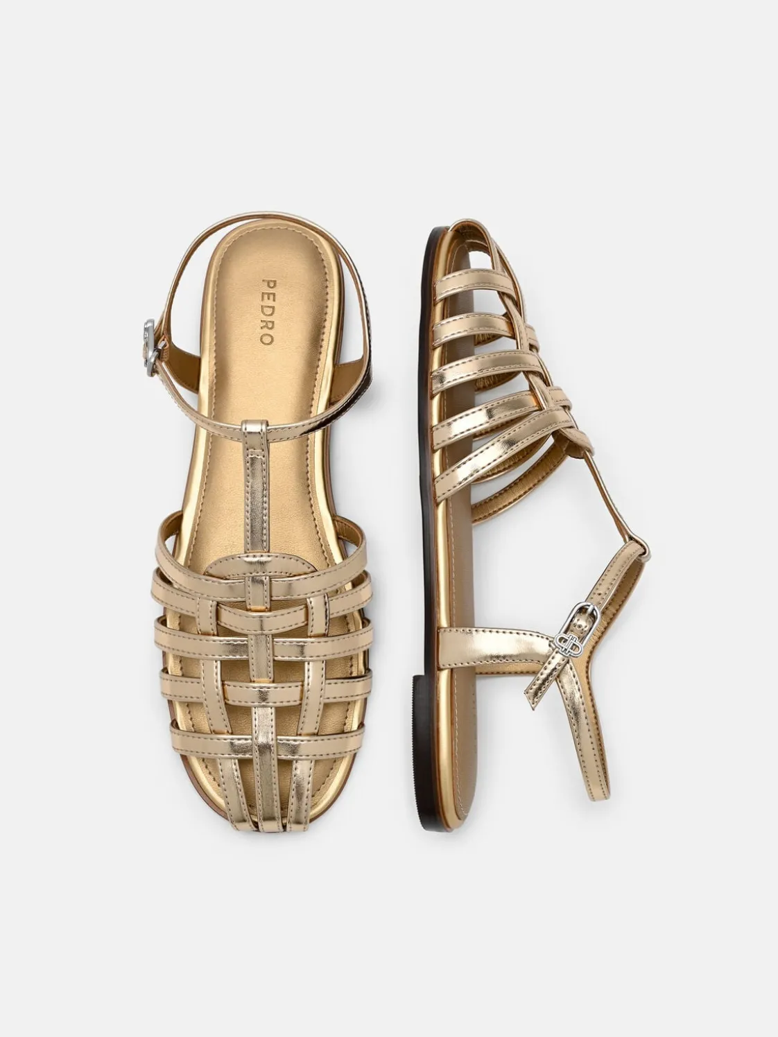 Talia Caged Sandals - Gold