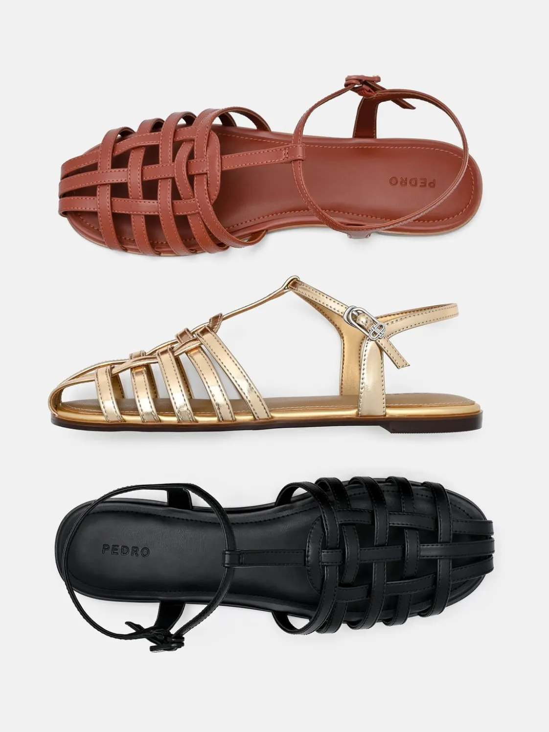 Talia Caged Sandals - Gold