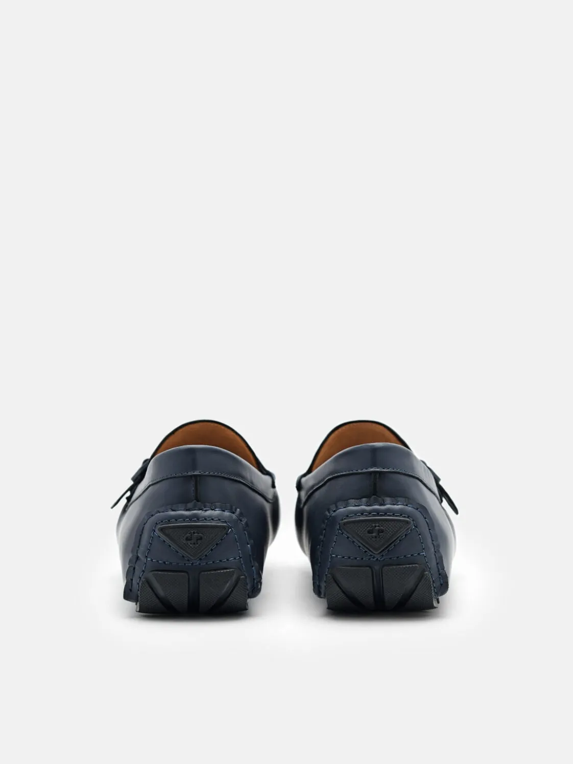Taper Leather Driving Shoes - Navy