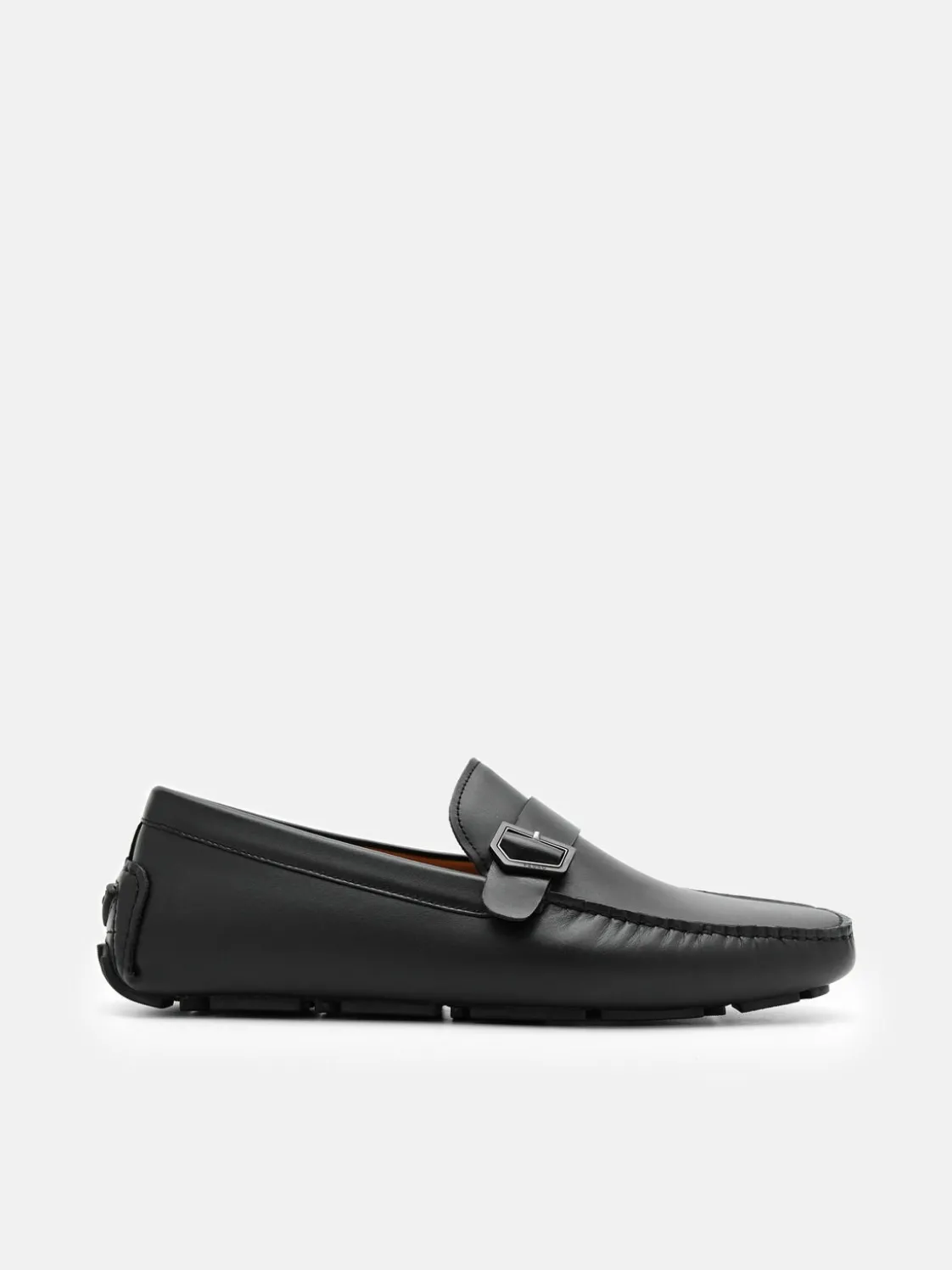 Taper Leather Driving Shoes - Black