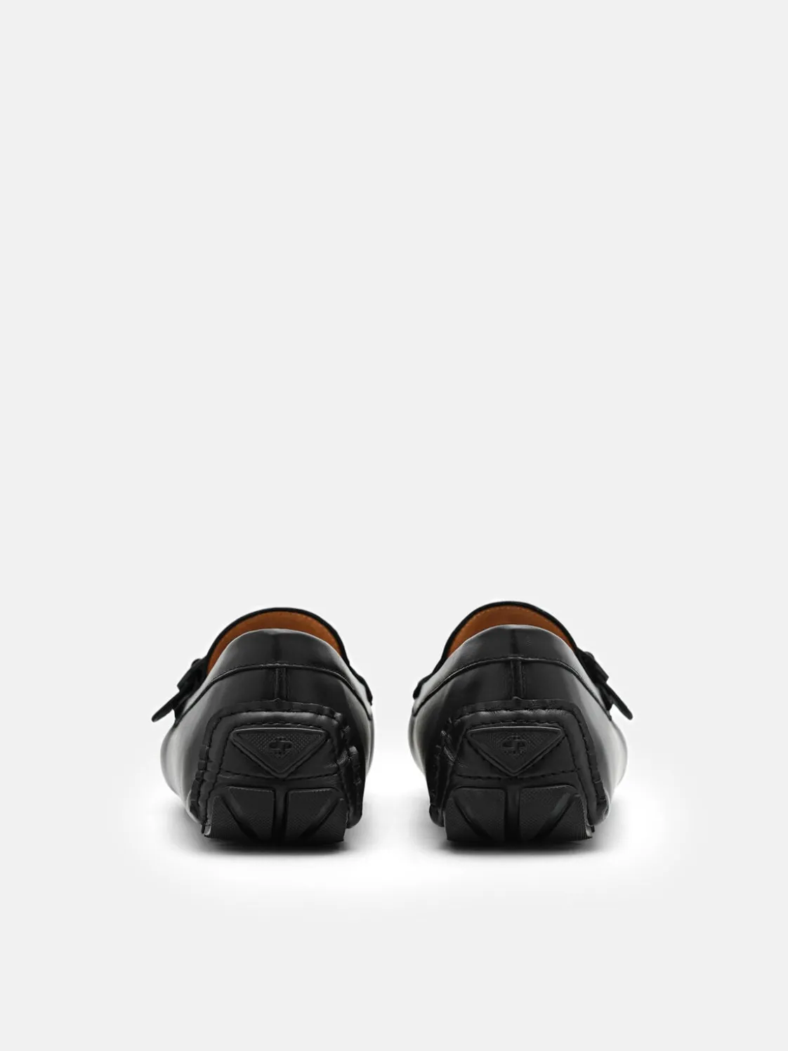 Taper Leather Driving Shoes - Black