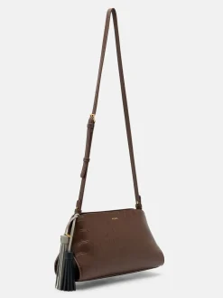 Tassel Shoulder Bag - Dark Brown