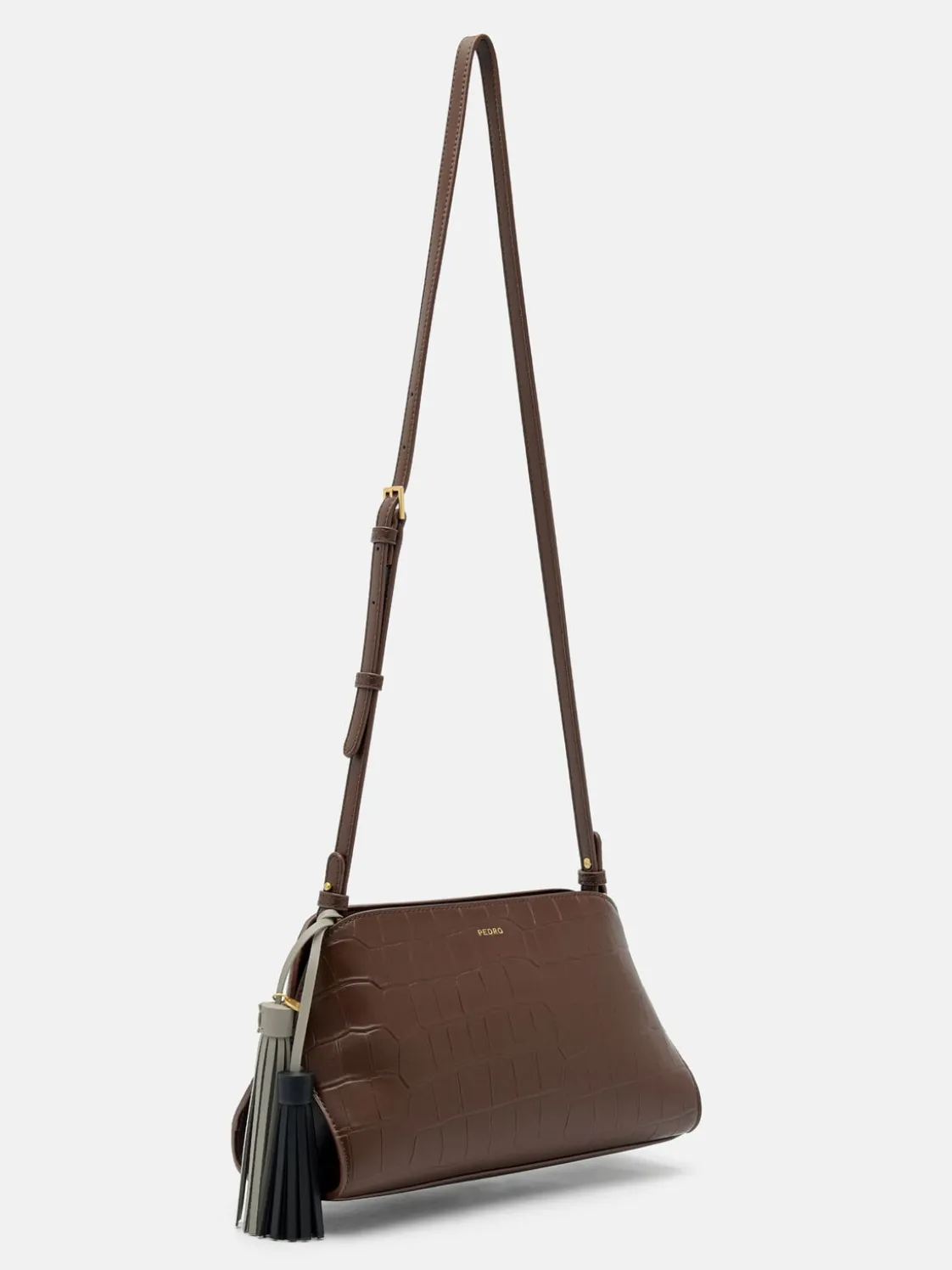 Tassel Shoulder Bag - Dark Brown