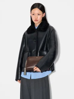 Tassel Shoulder Bag - Dark Brown