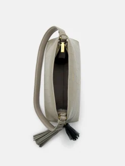 Tassel Shoulder Bag - Taupe