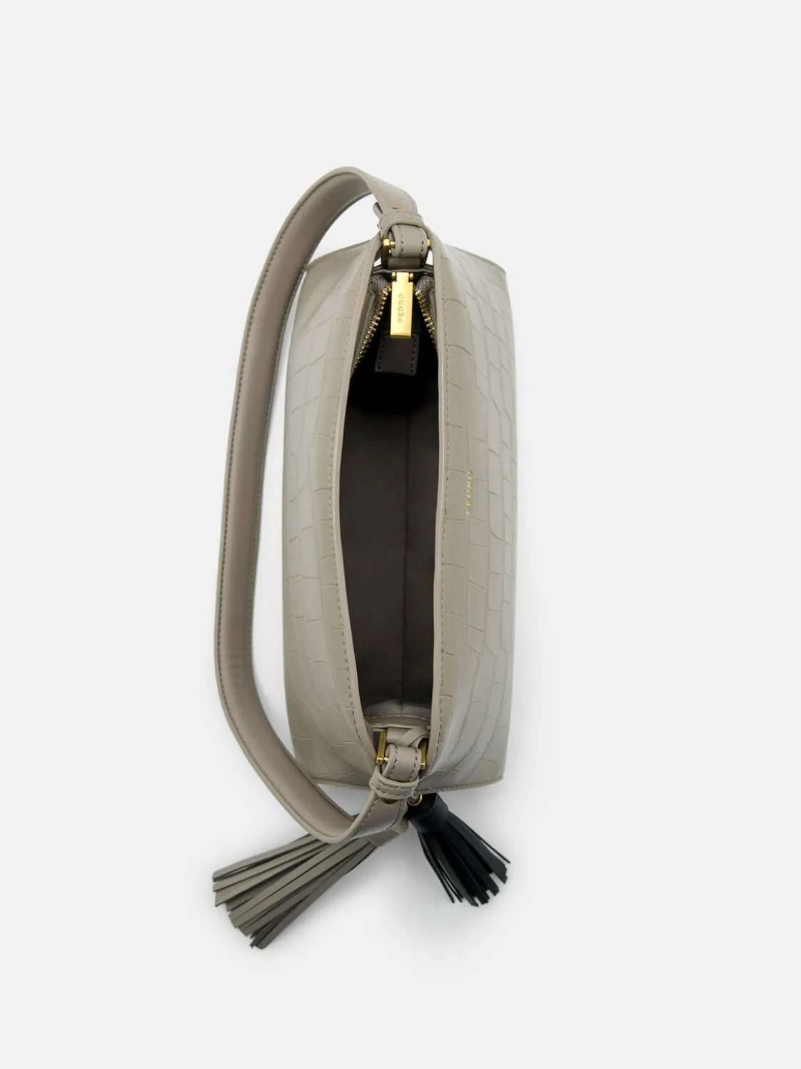 Tassel Shoulder Bag - Taupe