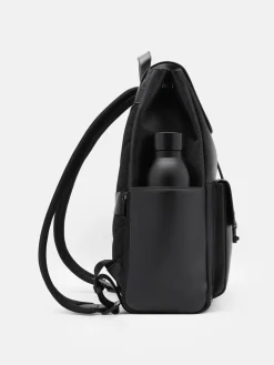 Tex Leather Backpack - Black Tumble