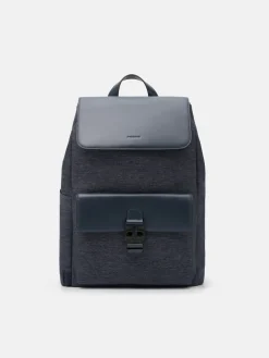 Tex Leather Backpack - Navy Fabric