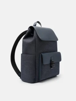 Tex Leather Backpack - Navy Fabric