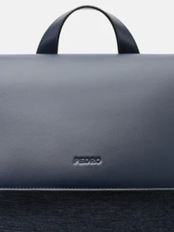 Tex Leather Backpack - Navy Fabric