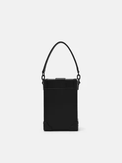 Tex Leather Crossbody Bag - Black Tumble