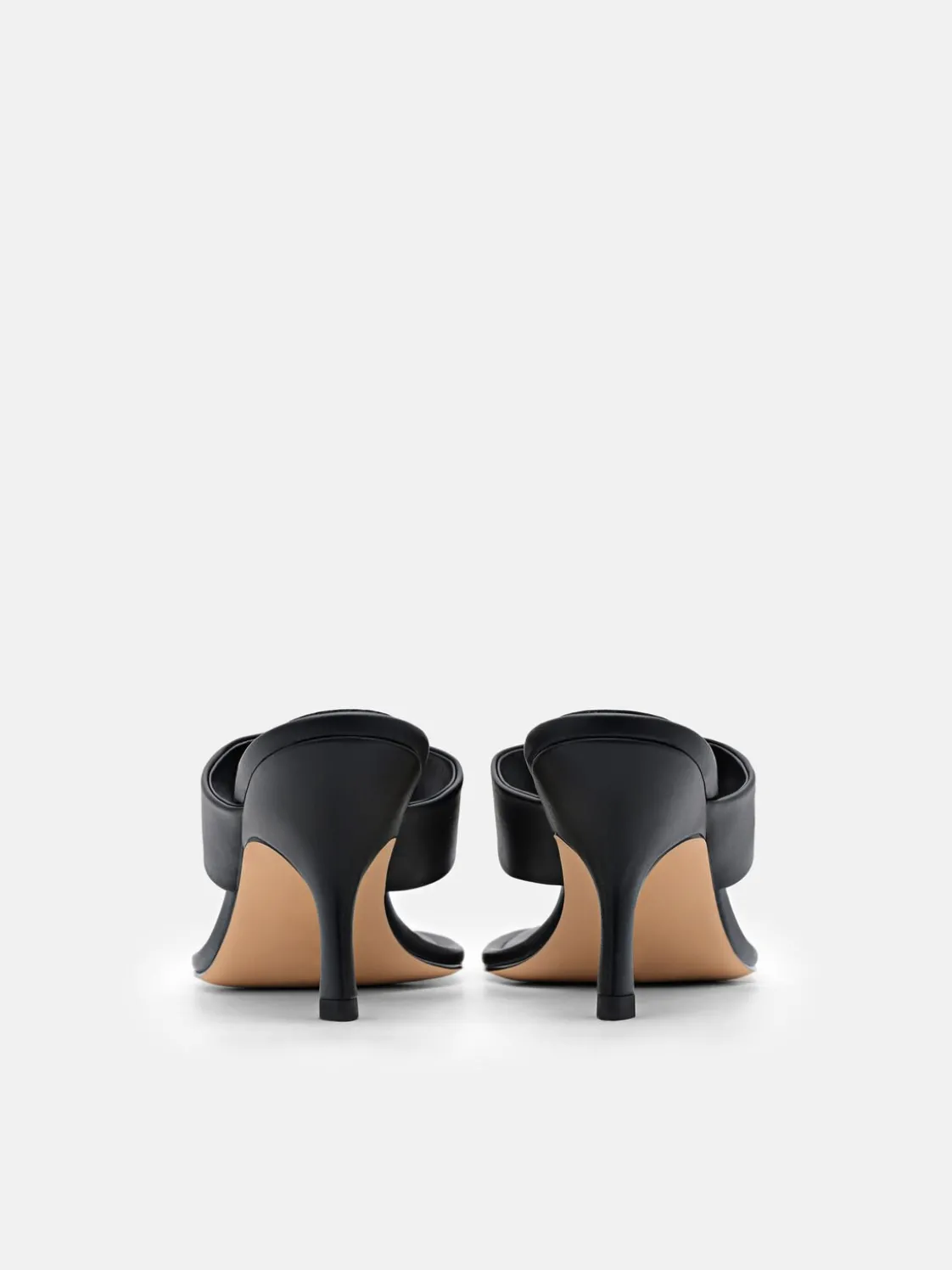 Thong Heel Sandals - Black
