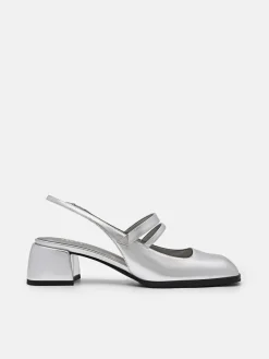 Tria Heel Pumps - Silver