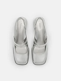 Tria Heel Pumps - Silver