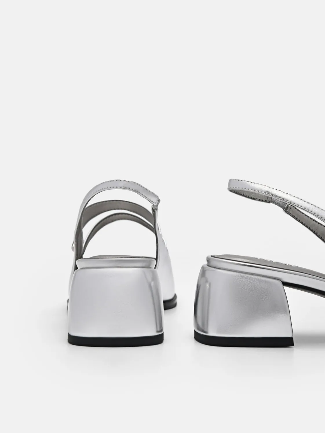 Tria Heel Pumps - Silver