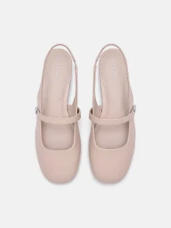 Tria Slingback Mules - Nude