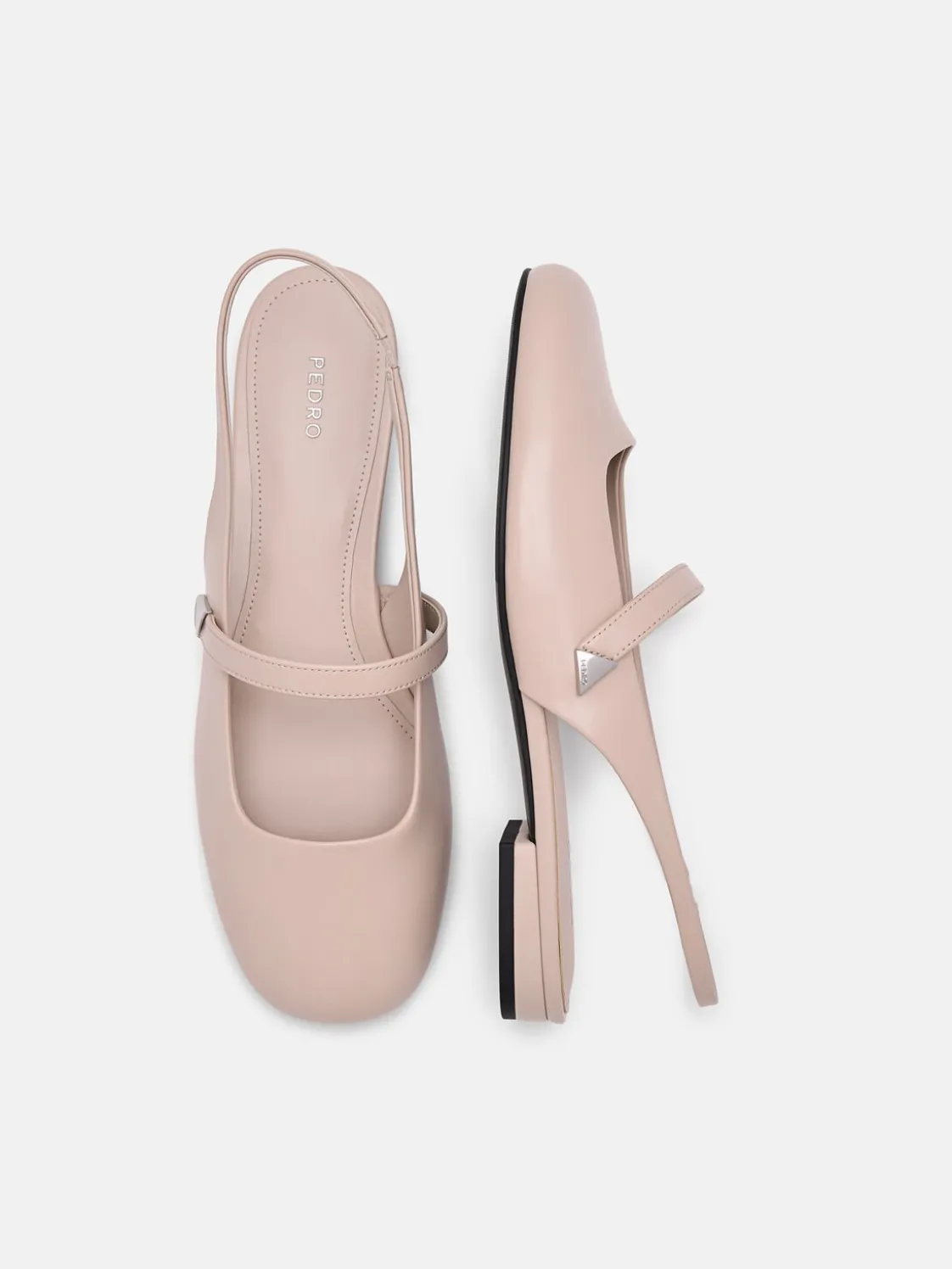 Tria Slingback Mules - Nude