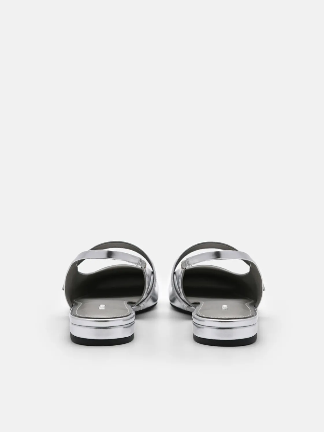 Tria Slingback Mules - Silver