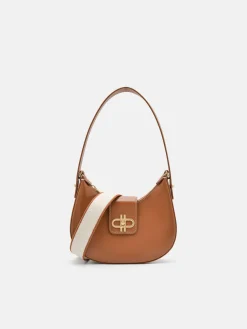 Turn-Lock Shoulder Bag - Cognac