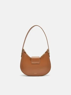 Turn-Lock Shoulder Bag - Cognac