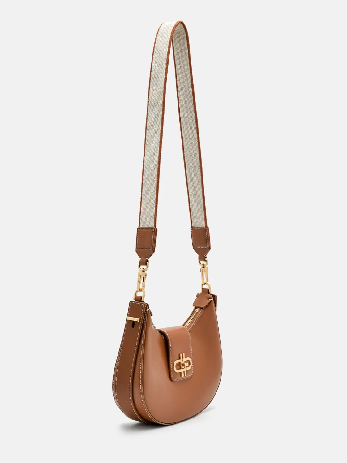 Turn-Lock Shoulder Bag - Cognac