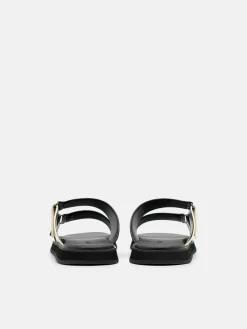 Velcro Slide Sandals - Black