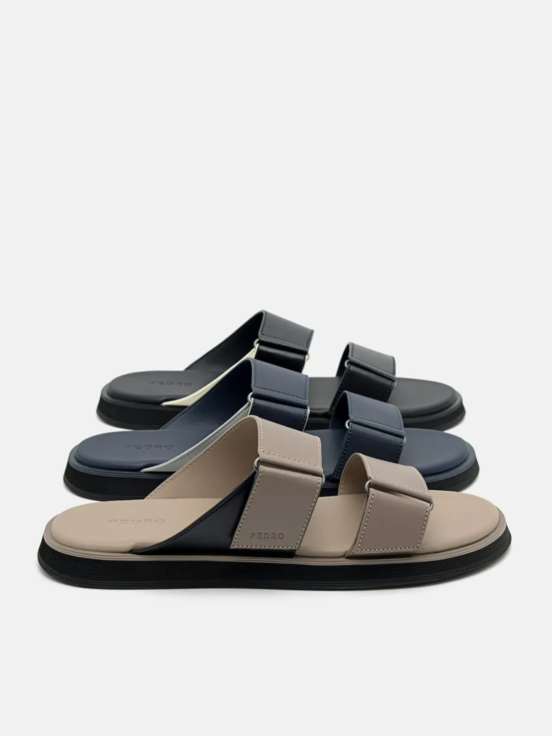 Velcro Slide Sandals - Black