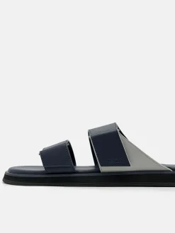 Velcro Slide Sandals - Navy