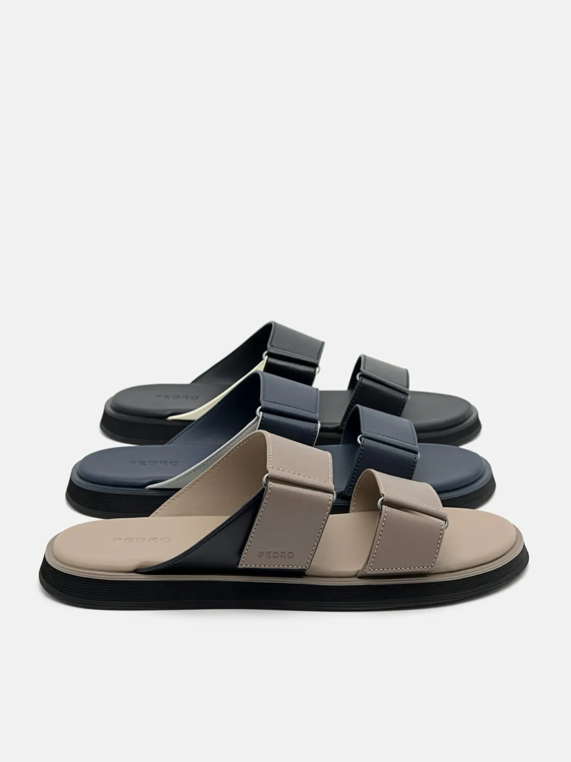 Velcro Slide Sandals - Navy