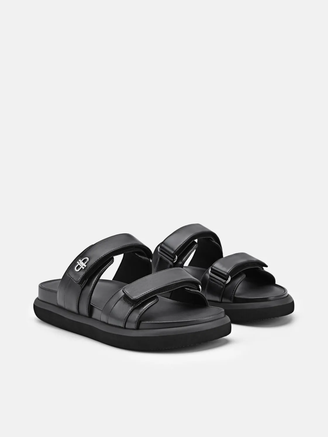 Velcro Slip-On Sandals - Black