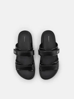 Velcro Slip-On Sandals - Black