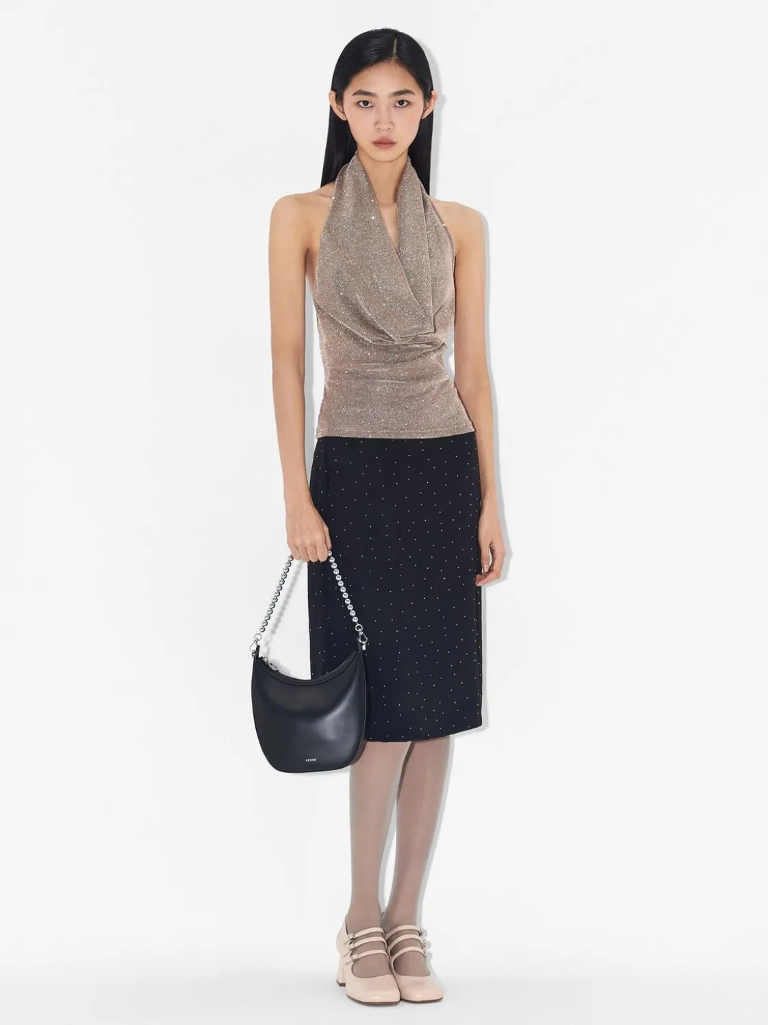 Vivi Chain Shoulder Bag - Black