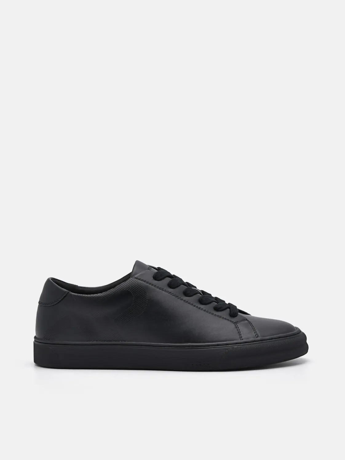 Women's Leather Sneakers - Black